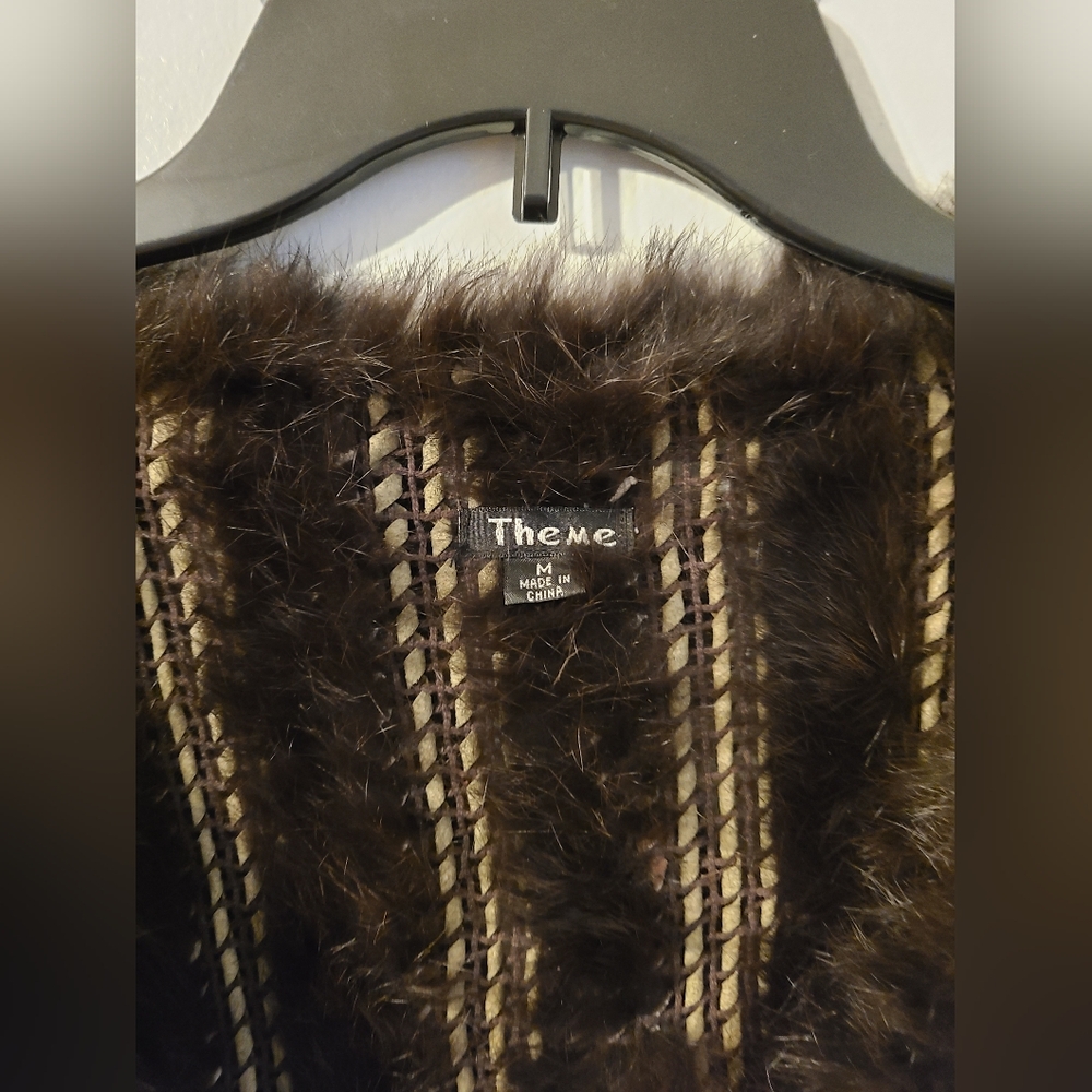 Theme Dark Brown Striped Teddy Jacket - image 3